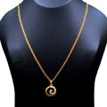 Gold Plated Chain With Pendant 18/24 inch 02MM Bismark Chain with Medium Derana Pendant Necklace for Ladies & Girl. 