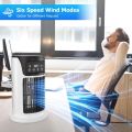 Portable Air Conditioner Fan, Portable AC Personal Mini Air Cooler 6 Speed Desk Air Cooling Fan 7 Colors LED Light with Timing Function for Personal Use. 