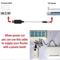 QC3.0 USB to 5.5x2.1mm 12/9/5V 1A Step-up Converter Power Supply Cable for WiFi Router Speaker Camera LED Lamp Fan. 