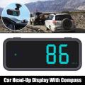 Mini LED Digital Speedometer GPS Car HUD Up Display KMH GPS Module For Acceleration Braking Testing. 