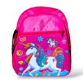 School Bag Backpack Pink Colour Horse Grade 1&2 Preschool Bag for Girls. 