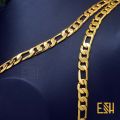 Gold Plated 24/18Inch Long 8MM Lara Chain for Gents Free Gift Box. 