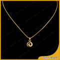 Gold Plated Box Chain & Derana White Stone Pendant with Guaranteed 18inch Stylish Design. 
