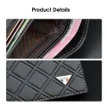 LouisWill Men Wallets Men's Short Wallet Plaid Wallet PU Leather Three Fold Wallet Large Capacity Wallet Casual Wallet Men's Business Horizontal Bank Card Wallet Multi-Card Position Wallets. 