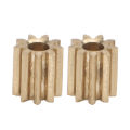 2pcs Car Motor Gear Motor Pinion Gear Brass Drive Gear Cogwheel Pinions Replacement for Duplo Intelli Lok Module 0.5 9 Teeth. 
