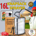 16L Stainless Steel Knapsack Sprayer Tank. 