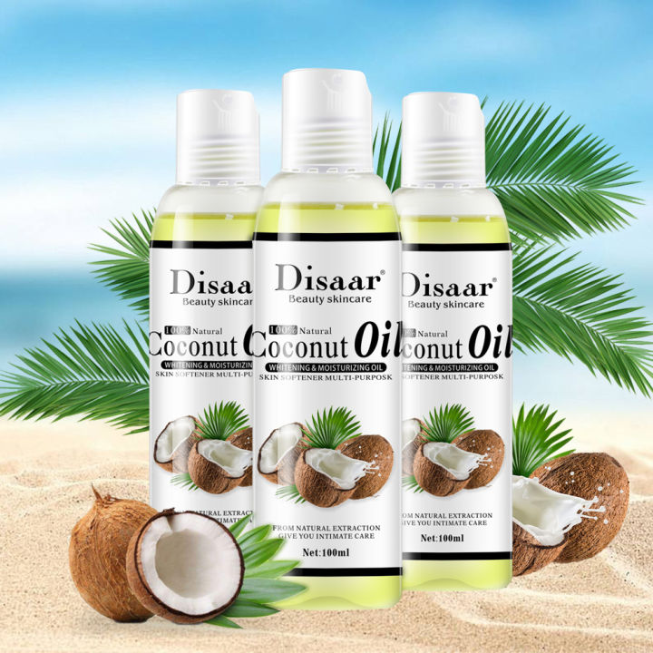 Disaar 100% Natural Organic Virgin Coconut Oil Body and Face Massage Best Skin Care Massage Relaxation Oil Control 100ml Product