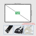 Polyester material projection 3D white soft screen 60-150 inches washable and foldable, easy to fold without punching hooks,. 