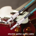 Guitar Instrument Cable 6.35mm Mono Plug Connect Cable for Guitar Bass Drum Audio Device, 5 Meter. 
