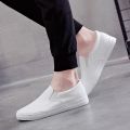 Classic Men Slip On Casual Leather Shoes Low Top Outdoor Flats Sneakers Comfortable Lazy Loafers Height Increase Shoes For Man. 