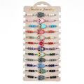NEW 12pcs/set Bohemian Colorful Elephant Animal Charms Braided Bracelets Women Crystal Bead Rope Chain Yoga Bracelet Anklet Jewelry. 