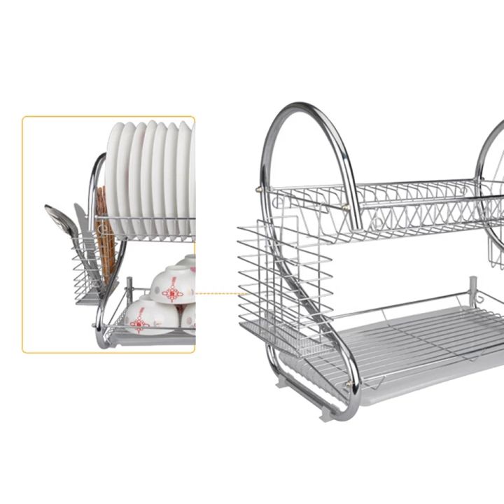 Dish%20Rack%20Cup%20Plate%20Drainer%20Strainer%20Stainless%20Steel%20Kitchen%20Drainer%20with%20Glass%20Holder%20-%20Silver%20Large%20Dish%20Drying%20Rack%20Cup%20Drainer%202-Tier%20Strainer%20Holder%20Tray%20Stainless%20Steel%20Kitchen%20Accessories%20-%20Image%208