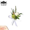 Carat Floral Brooch Elegant Floral Bow Brooch for Wedding Party Dress Decoration Unisex Corsage Pin for Bride Groom Anti-slip Garment Jewelry for Prom Event Clothing Embellishment Pin. 