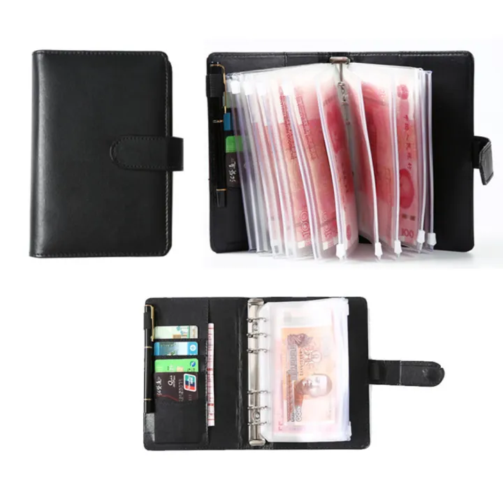 Budget%20Planner%20PU%20Leather%20A6%20Notebook%20Durable%206-hole%20design%20A6%20size%20Budget%20Planner%20Binder%20PU%20Leather%20Zipper%20Closure%206%20Hole%20Binder%20for%20Office%20School%20Personal%20finance%20Budgeting%20Business%20meetings%20-%20Image%205