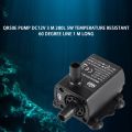 Mini Brushless DC Water pump DC 12V 5W 280L/H lift 300cm submersible fountain Black. 