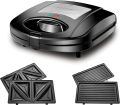 BLACK+DECKER 2 Slice Sandwich Maker 2 In 1- Interchangeable Sandwich & Grill Plate - TS2120-B5. 
