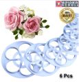 Cake Decor 6 Pcs Set Beautiful Gum Paste Flowers Cake Decorating Cutter Fondant Mold Sugar Tools. 
