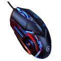 Black White Wired Gaming Mouse 6 Programmable Button 3200 DPI USB Computer Laptop PC Gamer Mice With RGB. 