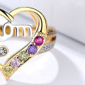 Female Ring Exquisite Mom Letter Ring. 