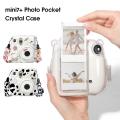 New Camera Case For Instax Mini 7 Photo Bag Transparent Storage Crystal Strap Rope Sticker Three-Piece Set. 