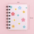 1 Pc Kawaii Small Spiral Notebook Paper Message Pad Cute Flower Pattern A7 Mini Pocket Book Student School Supplies. 