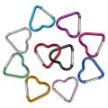 3pcs Love Heart-Shape Aluminum Carabiner Key Chain Clip Keyring Hook Water Bottle Hanging Buckle Outdoor Camping Hiking Tool. 