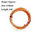 0.6mm 0.8mm 1mm Square Copper Wires Environmental Protection Copper Tinsel copper Flat Wire Jewelry Making DIY accessorie. 