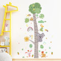 Cartoon Animal Trees Height Measure Wall Stickers for Kids Rooms Baby Room Decoration Meter Child Growth Chart Wallpaper Nursery Children's Room Bedroom Porch Kindergarten Classroom Decoration Wall Sticker Mural Wall Decal. 
