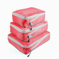 Set/3 pieces Compressible Packing Travel Storage Bag Cubes Waterproof Suitcase Nylon Portable With Handbag Luggage Organizer. 