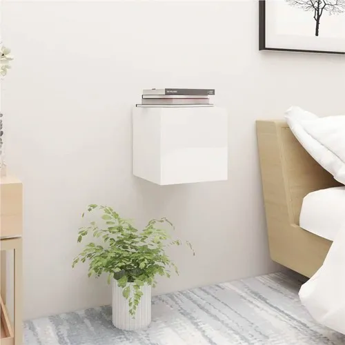 Bedside Cabinets 2 pcs High Gloss White 30.5x30x30 cm Chipboard