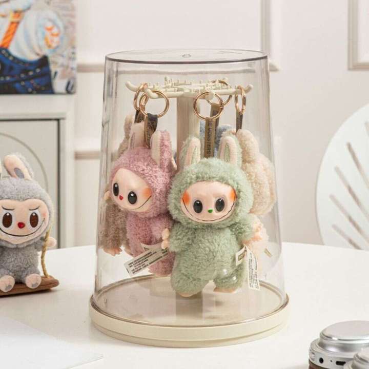 JURHOMIE%20Rotating%20Dustproof%20All-Round%20Labubu%20Display%20Stand%20Multifunction%20Transparent%20Pendant%20Storage%20Doll%20Blind%20Box%20Collectibles%20-%20Image%205