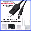 DC USB Power Booster Cable 5V to 12V 1A Step Up Converter Router Power Supply Cable 5.5*2.1mm Power Bank Charger Router Buddy 178358552 STYLES-CMB (PVT) LTD. 