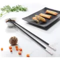 1Pairs Alloy Chopsticks Cherry Blossom Anti-slip Sushi Stick Chopsticks Reusable Dumpling Noodle Chopstick Kitchen Tableware. 