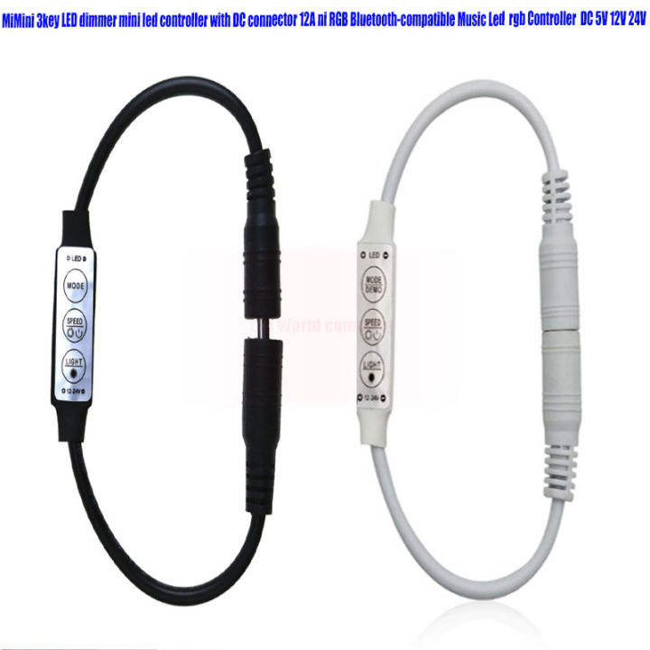 1-5pcs Black White Color 12v 24v Mini 3key Led Dimmer Mini Led ...