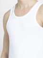 Men's White Basic Undershirt. 