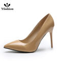 Women High Heel Shoes Classic Fashion Solid Color Pointed Toe Stiletto Slip On Dress Evening Party Pumps. 