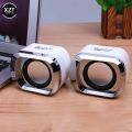 Cute 2PCS Desktop Computer USB Mini Speakers Wired Bass Stereo Subwoofer Speaker For Laptop Smartphones MP4 MP3 Notebook Players. 