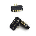 3Pin Waterproof Magnetic Pogo Pin Connector Spring Loaded Male Female Curved Needle DC Transmission Charging. 