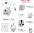 5A Round / box 3 pin Universal EU Plug Adapter International AU UK US To EU Euro Travel Adapter. 