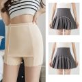 Women Ice Silk High Waist Safety Pants /Double Layer Seamless Thin Sliming Fit Safety Short Pants/Wome Summer Shorts Double Layer Seamless Skirt Shorts. 