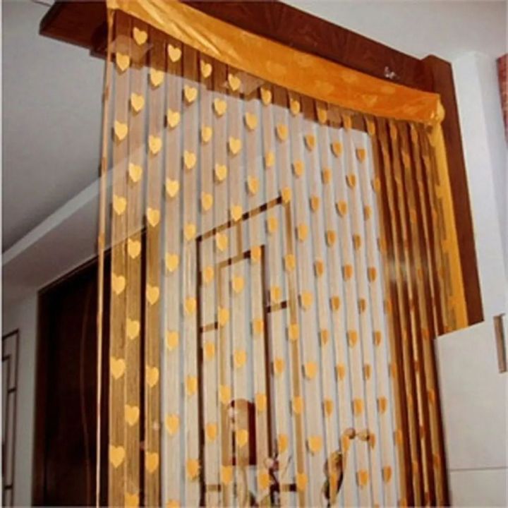Window Line Curtain Love Heart String Curtain Solid Color Room Divider Door Curtain *2M Elegant Tassel Curtain Home Decor