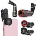 8/12/20x Zoom Clip-On Lens Mobile Phone Camera Telephoto Lens Monocular Telescope Hd Camera Lens External Zoom Lens For Travel. 