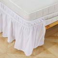 Elastic Polyester Bed Ruffle Skirt Easy Fit Spread Cover Valance Bedroom Home Comfortable Soft Breathable. 