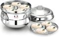 Lotus Stainless Steel Silver Idli Maker/Pot/Satti  (9 IDLY, 2 plates). 