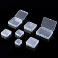 2Pcs Mini Square Boxes Clear Plastic Jewelry Storage Case Container Packaging Box For Earrings Rings Beads Collecting. 
