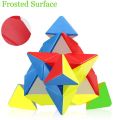 Pyramid Cube 3x3 High Speed Stickerless Triangle Puzzle - Multicolour. 