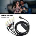 Audio Video Cable to RCA Extension Component Data Cord for PlayStation Portable PSP 2000 3000 Slim To TV Monitor. 