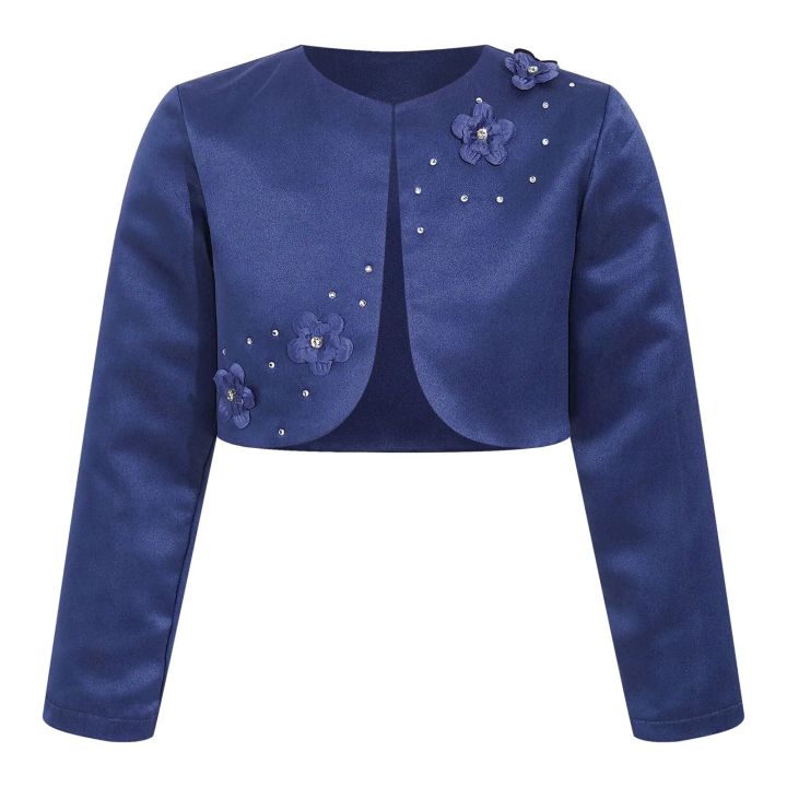 Kids%20Girls%20Satin%20Bolero%20Jackets%20Rhinestone%20Flower%20Elegant%20Cardigan%20Long%20Sleeve%20Open%20Front%20Shrug%20Cape%20Wedding%20Party%20Dress%20Outwear%20-%20Image%205