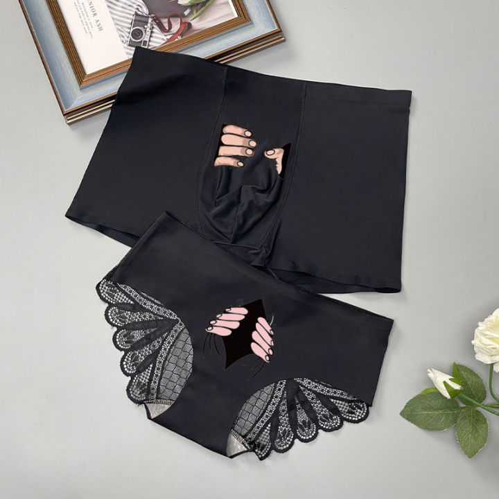 Couple%20Underwear%20One%20Man%20and%20One%20Woman%20Ice%20Silk%20Lace%20Personality%20Funny%20Underwear%20Women2023New%20Trendy%20Thin%20Summer%20-%20Image%204