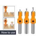 3 Pcs Countersink Drill Bit Set Wood Hole Drill Bit Timber Wood Working Drill Bits with Hex Key for Wood Screw Cutter. 
